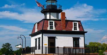 Pictured: The Colchester Reef Lighthouse in Colchester Vermont.