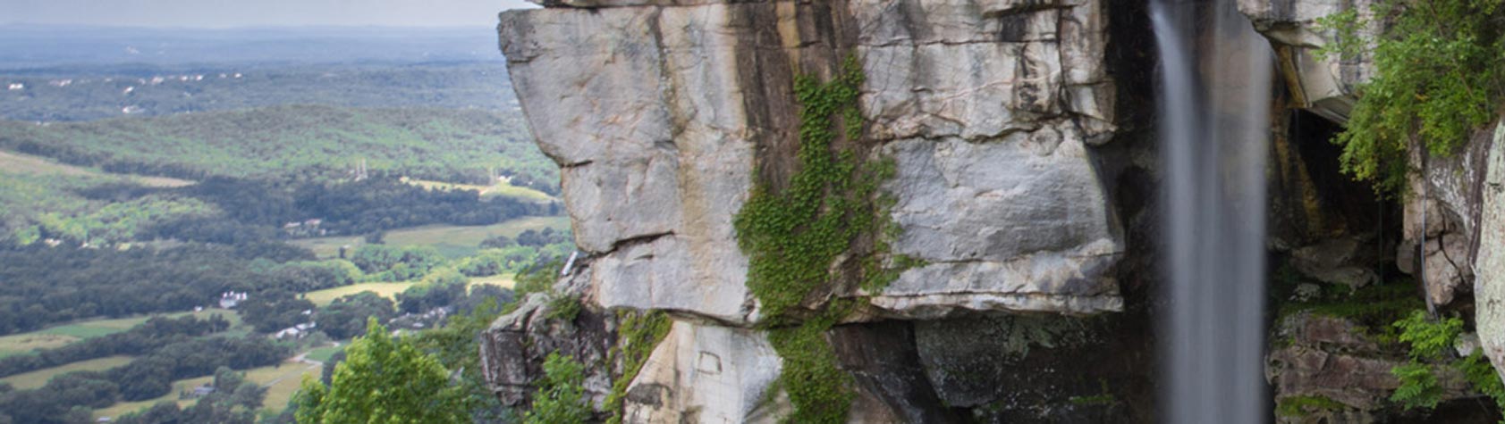 Pictured: A mountain waterfall in Georgia.