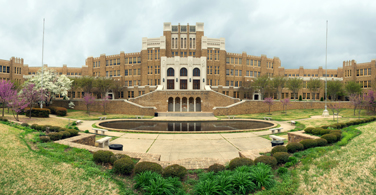 Pictured: The front entrance of Little Rock Central High School in Little Rock Arkansas.