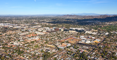 Pictured: An skyline shot of the city of Phoenix Arizona.