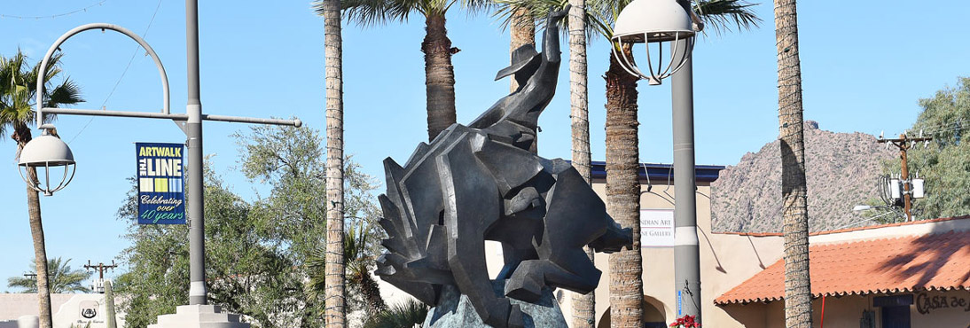 This is an image of the Jack Knife sculpture in Scottsdale. ASTA-USA provides professional translation services in this city.