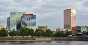 Pictured: A cityscape of downtown Portland Oregon.