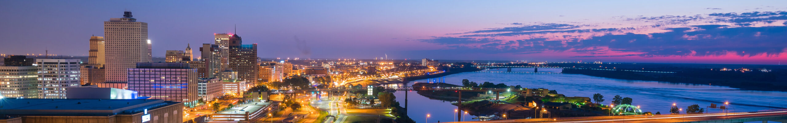 This is an overhead image of downtown Memphis where ASTA-USA offers professional translation services.