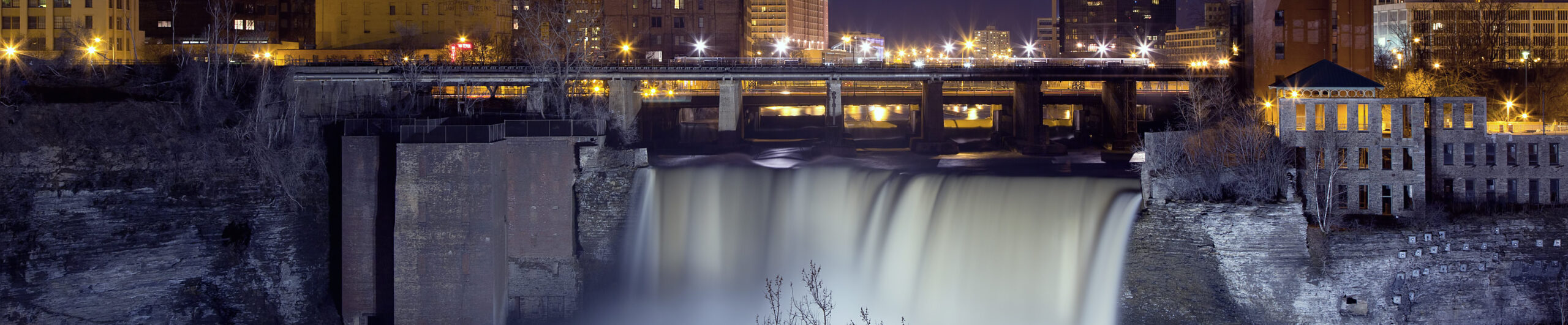 This is an image of the Genessee River Dam in Rochester. ASTA-USA provides professional translation services in this city.