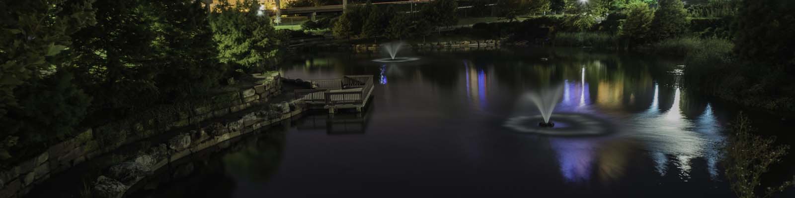 This is an image of a small pond in downtown Tulsa where ASTA-USA provides professional translation services.